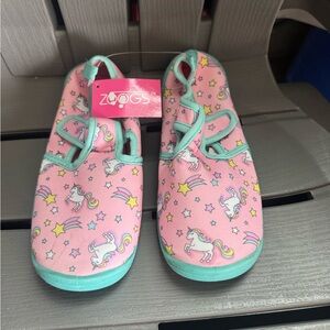 Zoogs Pink Unicorn Kids Water Shoes